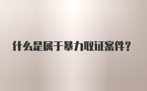 什么是属于暴力取证案件？