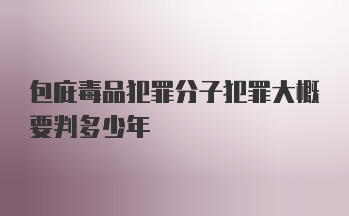 包庇毒品犯罪分子犯罪大概要判多少年