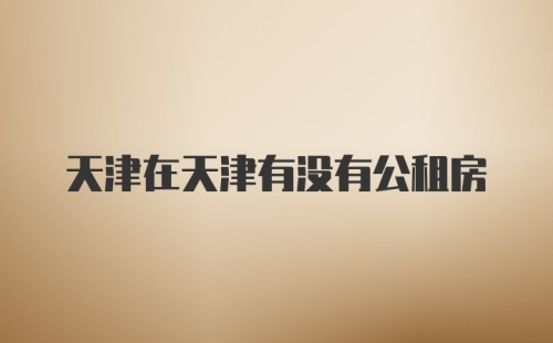 天津在天津有没有公租房