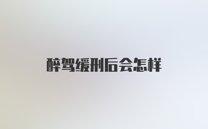 醉驾缓刑后会怎样