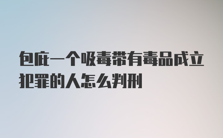 包庇一个吸毒带有毒品成立犯罪的人怎么判刑