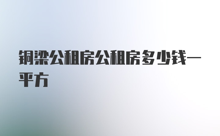 铜梁公租房公租房多少钱一平方