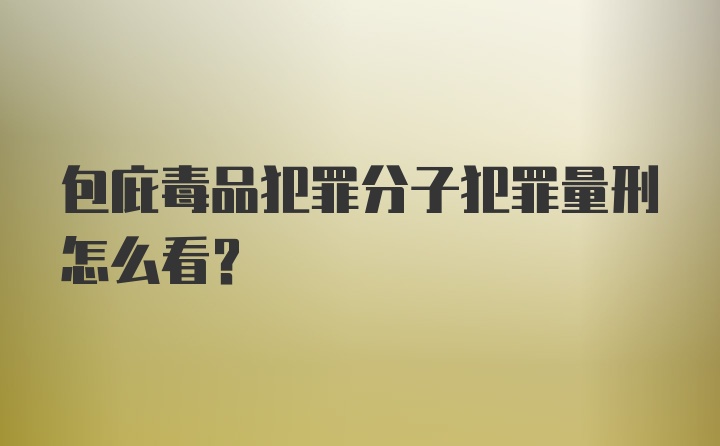 包庇毒品犯罪分子犯罪量刑怎么看？