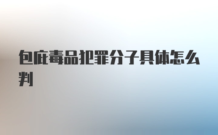 包庇毒品犯罪分子具体怎么判