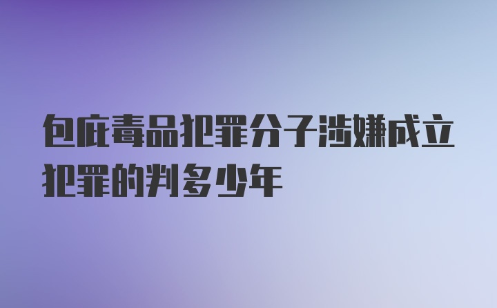 包庇毒品犯罪分子涉嫌成立犯罪的判多少年