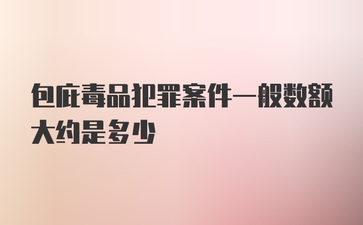 包庇毒品犯罪案件一般数额大约是多少