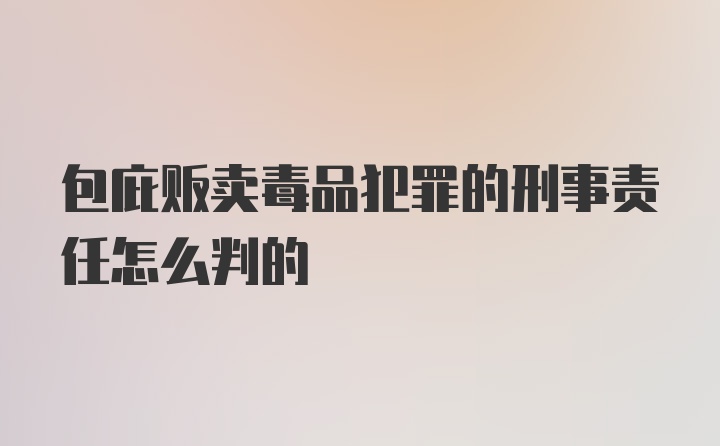 包庇贩卖毒品犯罪的刑事责任怎么判的