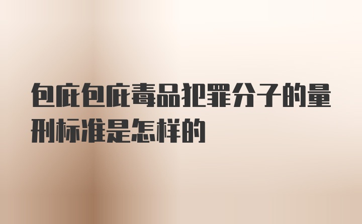 包庇包庇毒品犯罪分子的量刑标准是怎样的