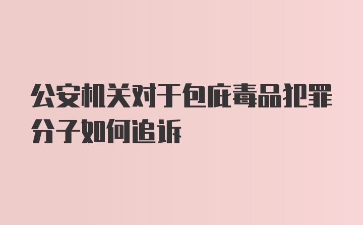 公安机关对于包庇毒品犯罪分子如何追诉