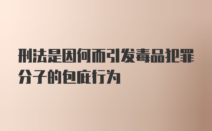 刑法是因何而引发毒品犯罪分子的包庇行为