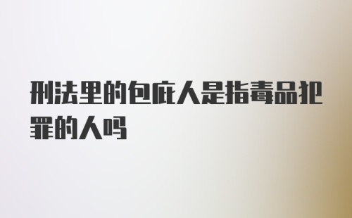 刑法里的包庇人是指毒品犯罪的人吗