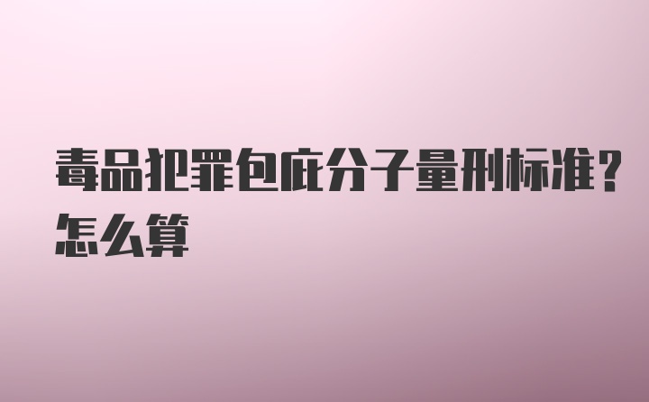 毒品犯罪包庇分子量刑标准？怎么算