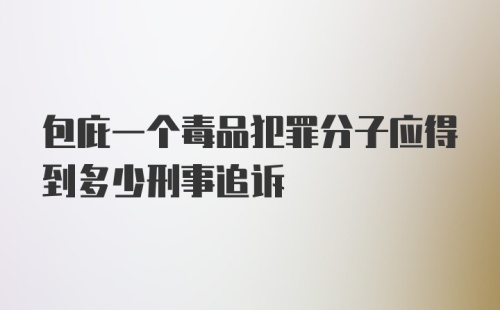 包庇一个毒品犯罪分子应得到多少刑事追诉