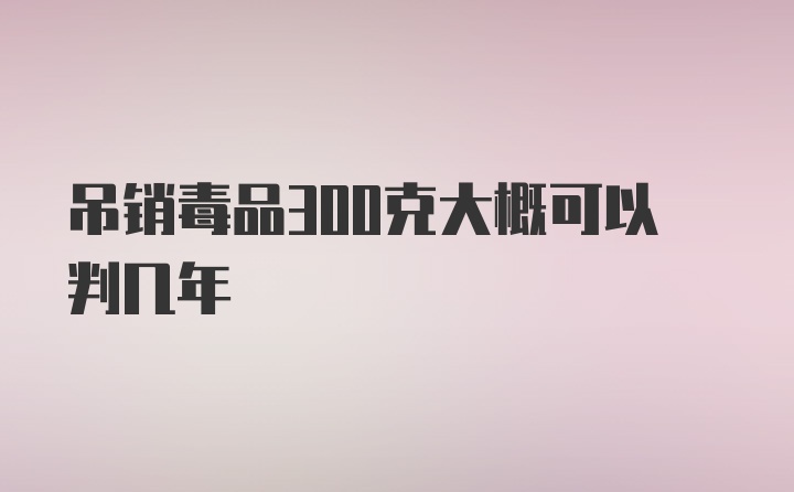 吊销毒品300克大概可以判几年