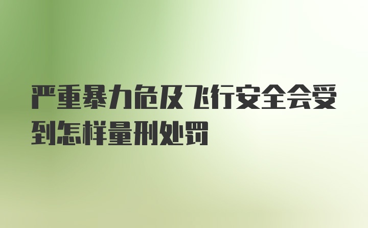 严重暴力危及飞行安全会受到怎样量刑处罚