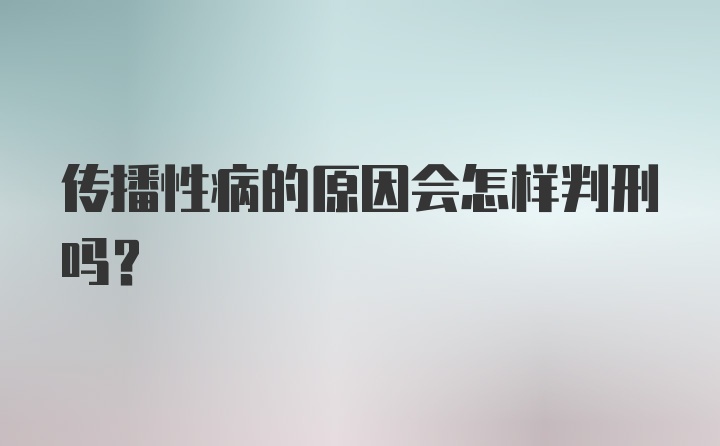 传播性病的原因会怎样判刑吗？