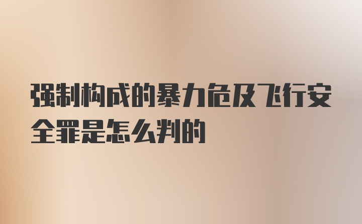 强制构成的暴力危及飞行安全罪是怎么判的