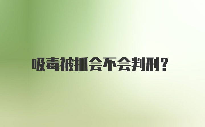 吸毒被抓会不会判刑？