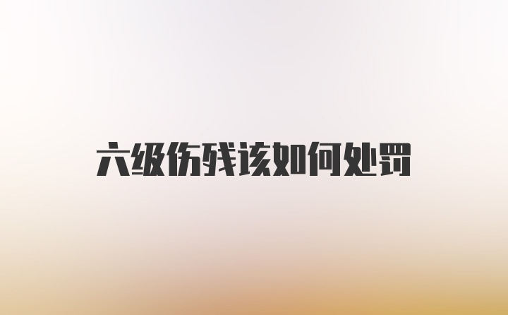 六级伤残该如何处罚