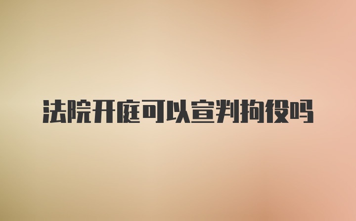法院开庭可以宣判拘役吗