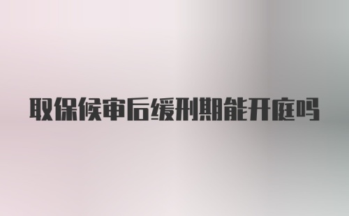 取保候审后缓刑期能开庭吗