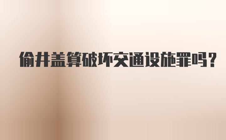 偷井盖算破坏交通设施罪吗？