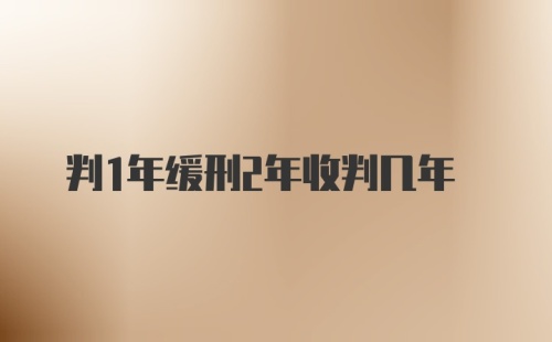 判1年缓刑2年收判几年