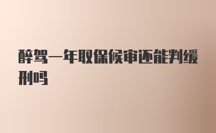 醉驾一年取保候审还能判缓刑吗