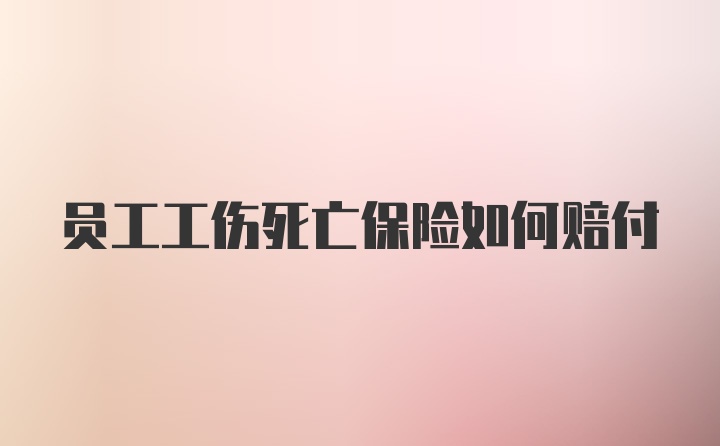 员工工伤死亡保险如何赔付