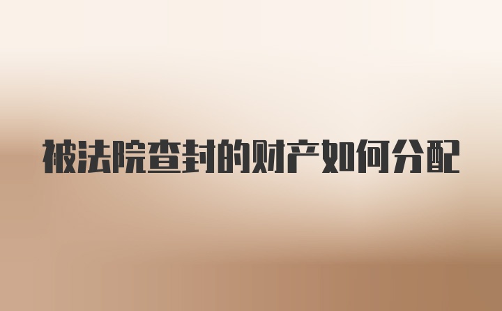 被法院查封的财产如何分配