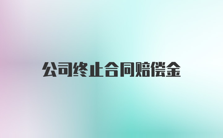 公司终止合同赔偿金