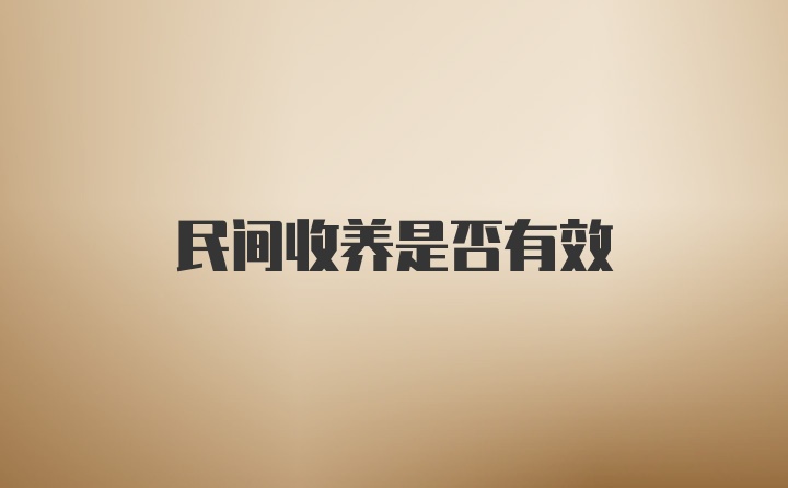 民间收养是否有效