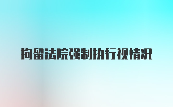 拘留法院强制执行视情况