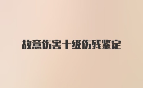 故意伤害十级伤残鉴定