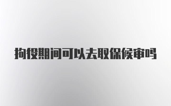 拘役期间可以去取保候审吗