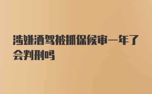 涉嫌酒驾被抓保候审一年了会判刑吗