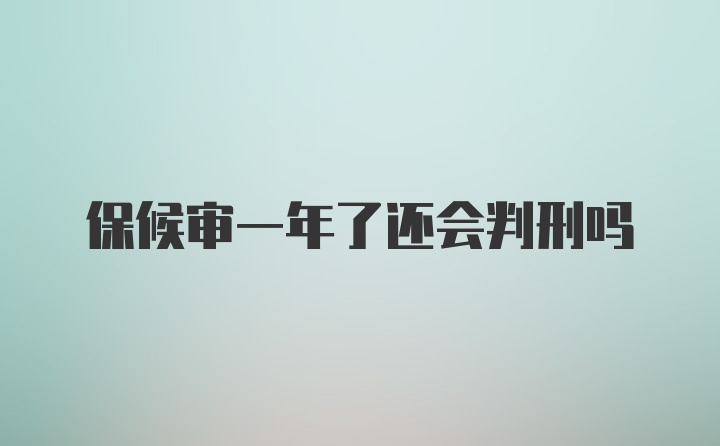 保候审一年了还会判刑吗