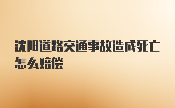 沈阳道路交通事故造成死亡怎么赔偿