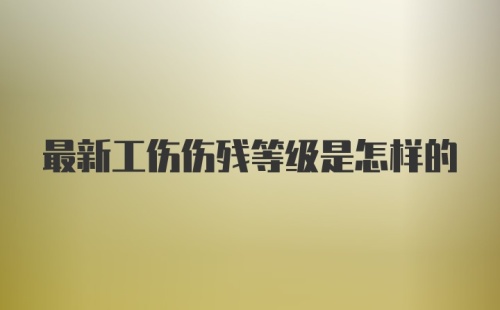 最新工伤伤残等级是怎样的