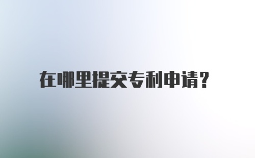在哪里提交专利申请？