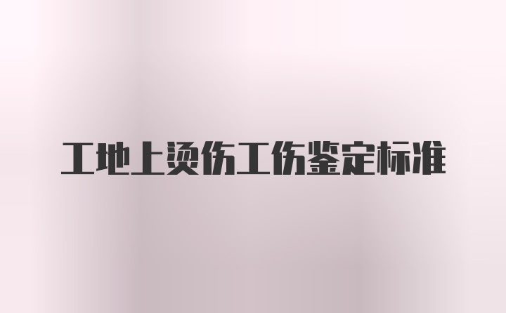 工地上烫伤工伤鉴定标准