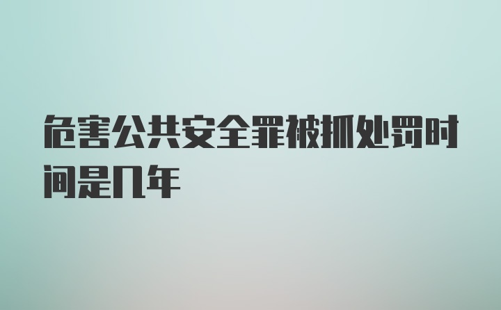 危害公共安全罪被抓处罚时间是几年