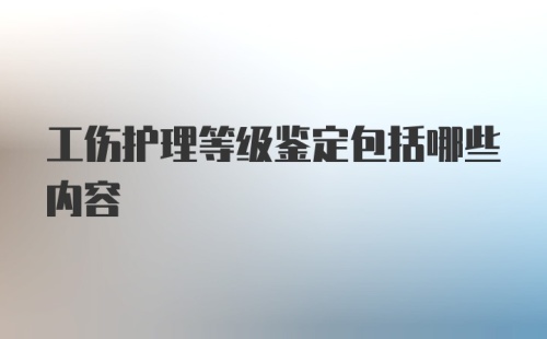 工伤护理等级鉴定包括哪些内容