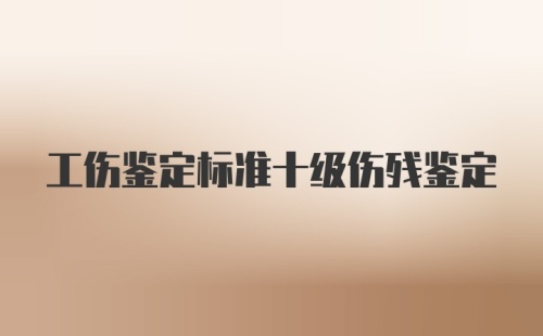 工伤鉴定标准十级伤残鉴定