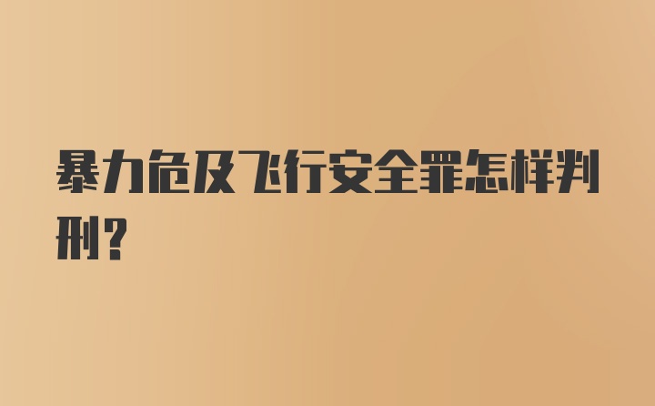 暴力危及飞行安全罪怎样判刑？