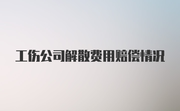 工伤公司解散费用赔偿情况