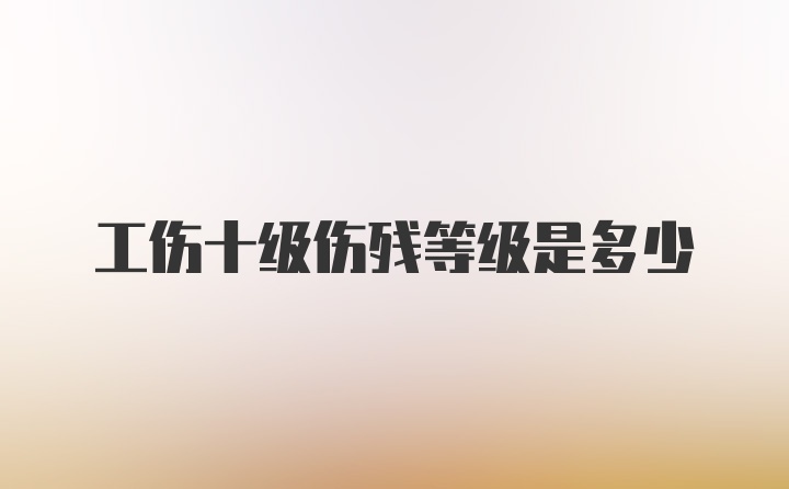 工伤十级伤残等级是多少