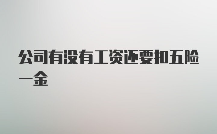 公司有没有工资还要扣五险一金