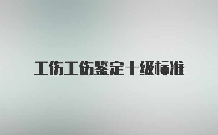 工伤工伤鉴定十级标准