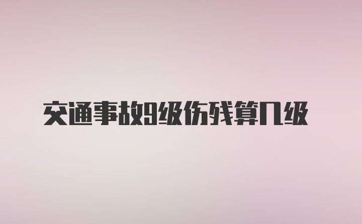 交通事故9级伤残算几级